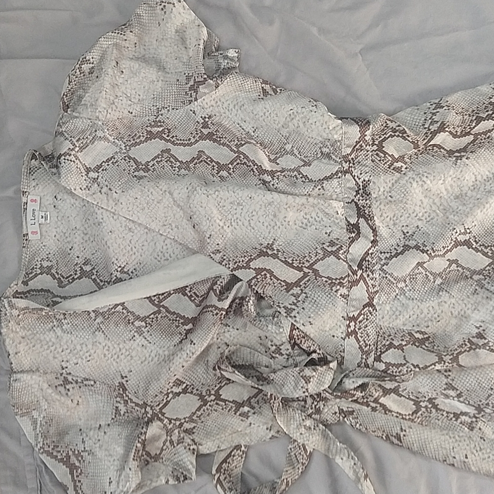Snakeskin Wrap Dress